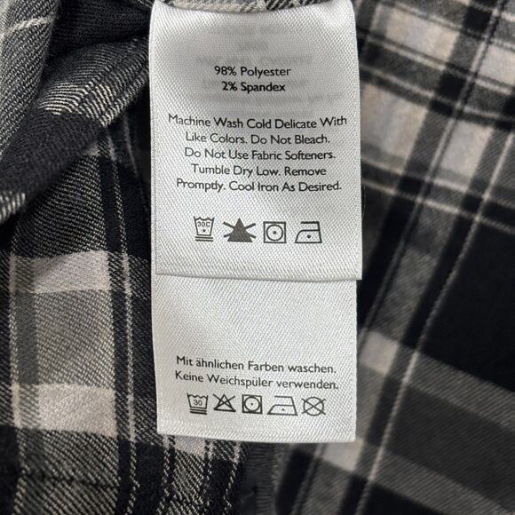 Eddie Bauer Womens Plaid Flannel Button Shirt Small Rustic Outdoors Classic Cozy - Picture 4 of 7